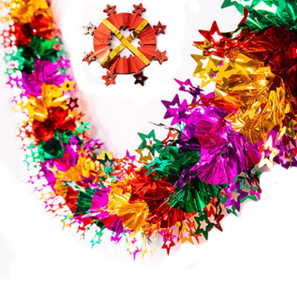 Tinsel Garland Decoration - 3D Christmas Foil Garlands DIY Twist
