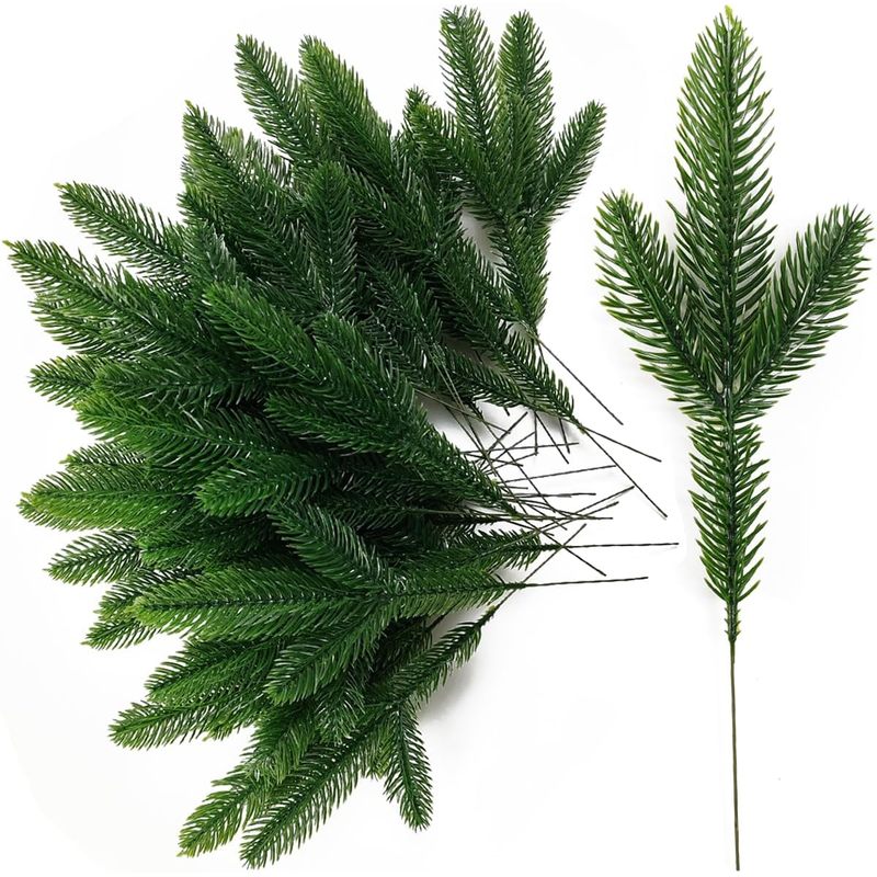 Artificial Pine Branches, Fake - Christmas Wreath Fake 评论和价格