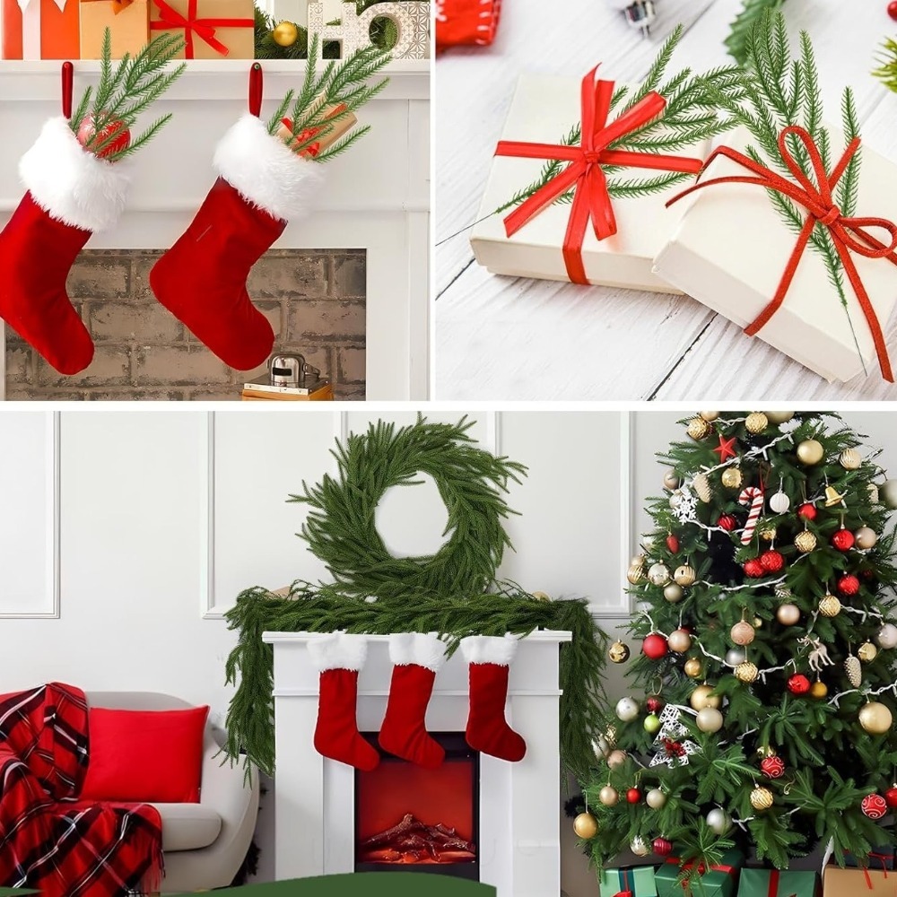 10PCS Christmas Artificial Nor - Christmas Wreath Fake 评论和价格