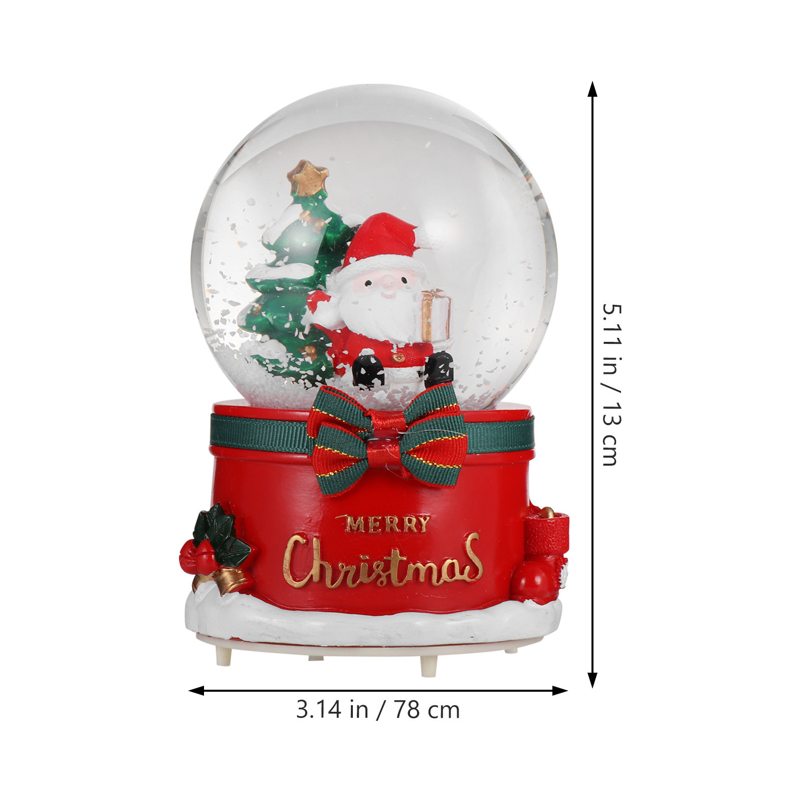 Christmas Santa Claus Crystal  - Snow Globe Musical 评论和价格