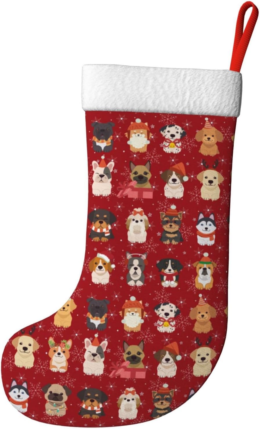 Cute Christmas Dogs Christmas  - Christmas Stocking Hanging 评论和价格