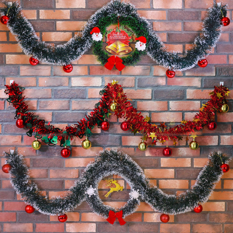 1/3/5PCS 2M Metallic Green Whi - Tinsel Garland Decoration 评论和价格