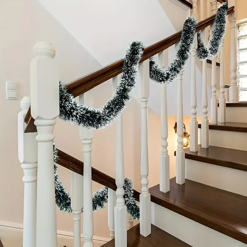 1/3/5PCS 2M Metallic Green Whi - Tinsel Garland Decoration 评论和价格